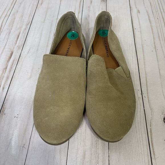 Lucky Brand Tan Suede Slip On Flats Loafers - Picture 4 of 6